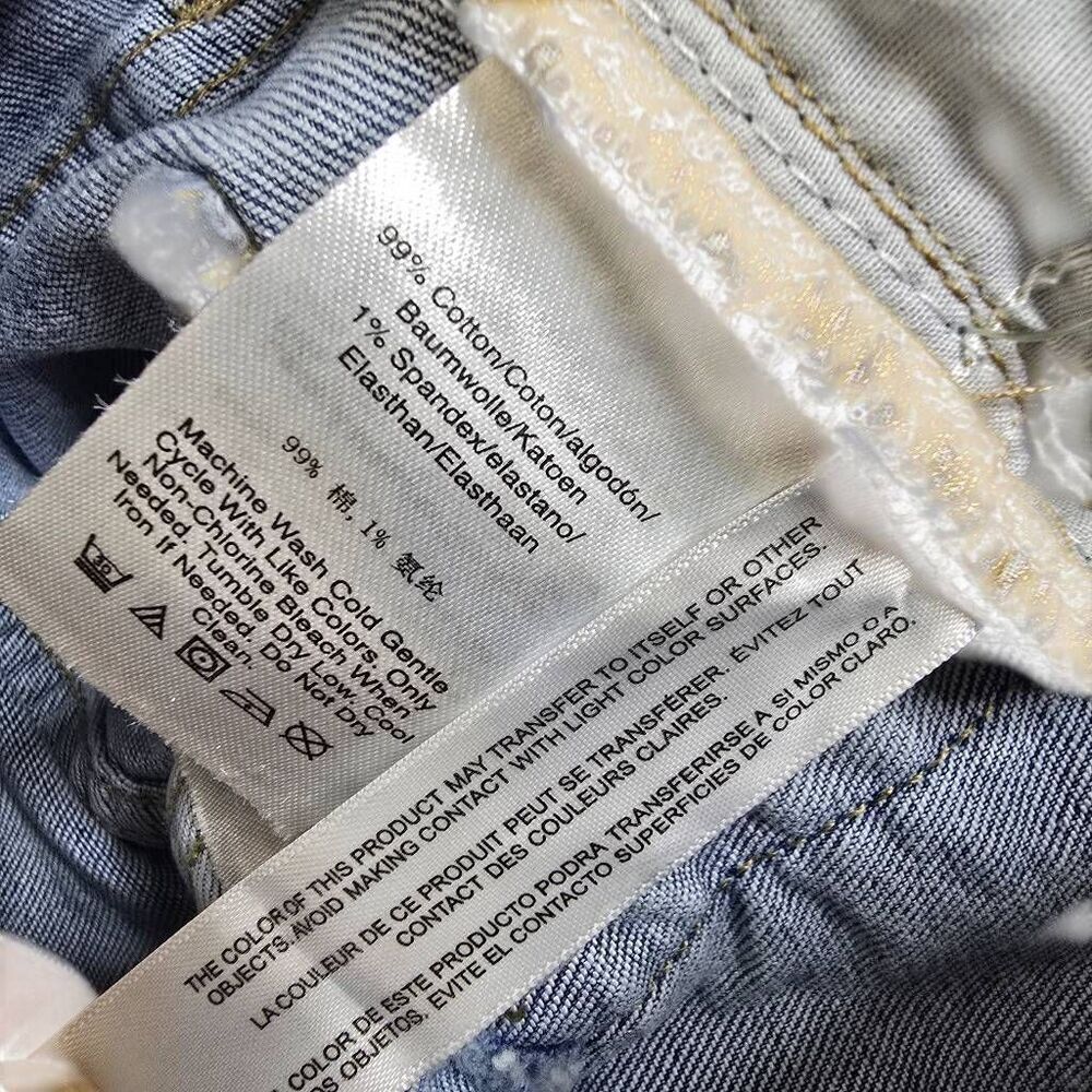 DKNY Jeans Womens Size 8/29 Light Wash High Rise Straight Leg Denim Cuffed Hem S - Picture 7 of 10